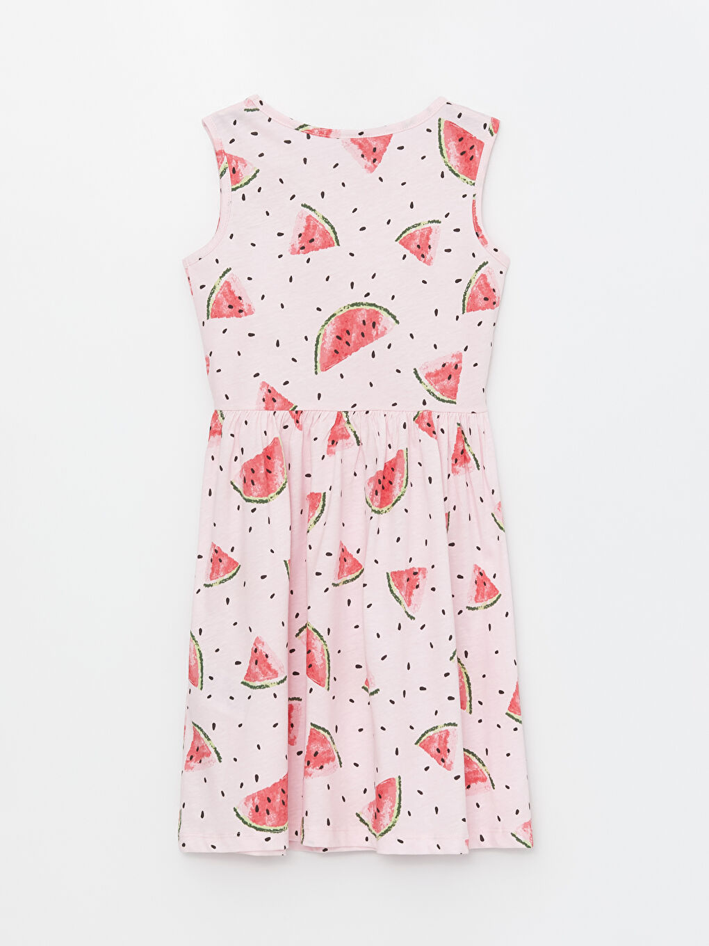 Pembe Bisiklet Yaka Baskılı Kız Çocuk Elbise-4