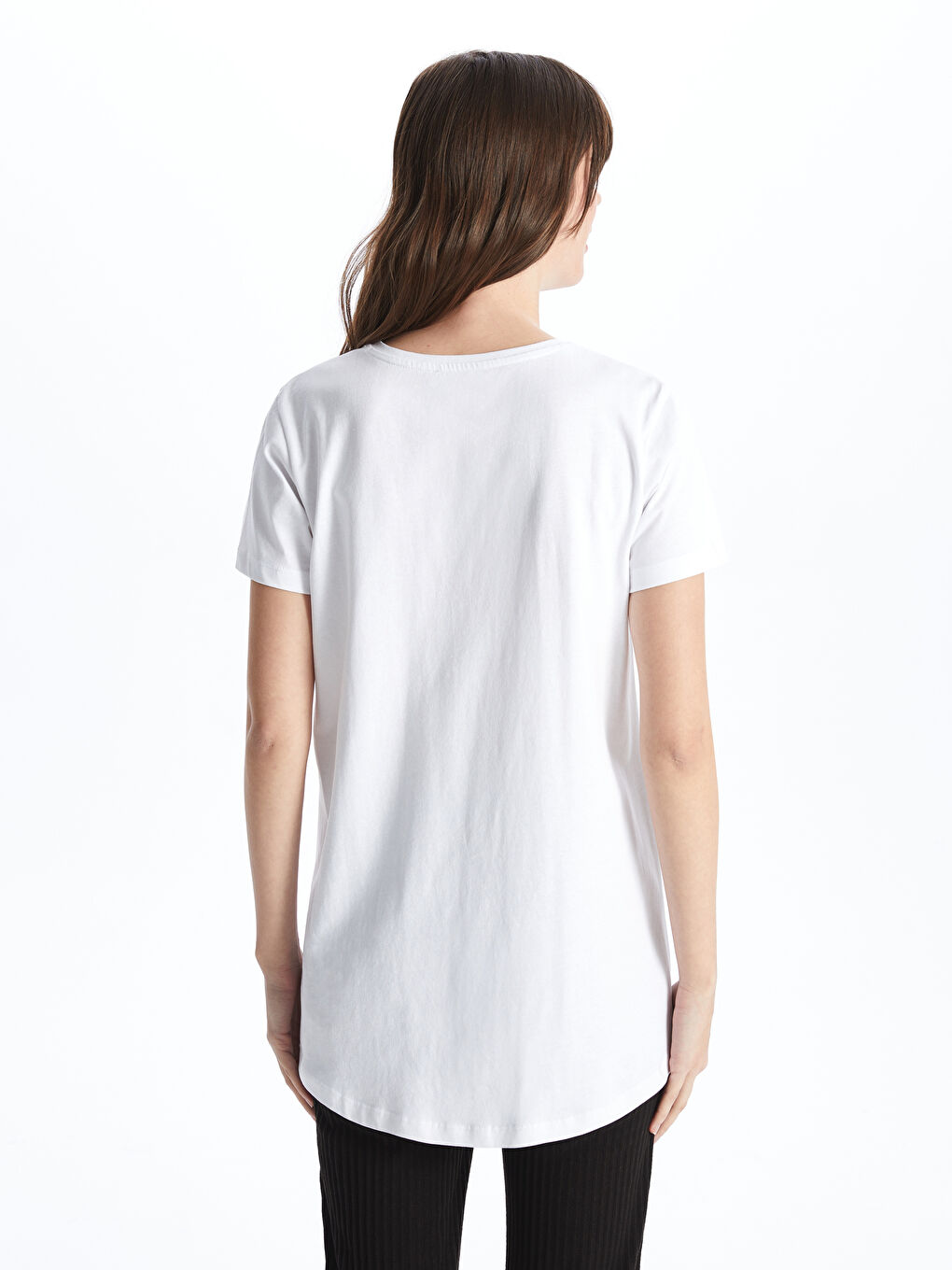 Crew Neck Printed Short Sleeve Women's T-Shirt-4