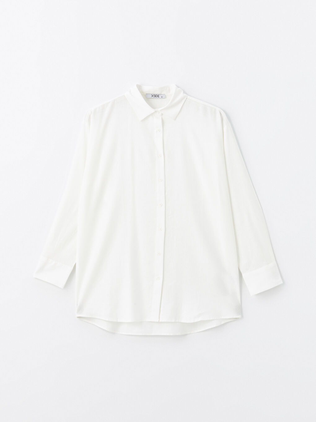 Plain Long Sleeve Linen Blend Women's Shirt -S4J111Z8-Q6K