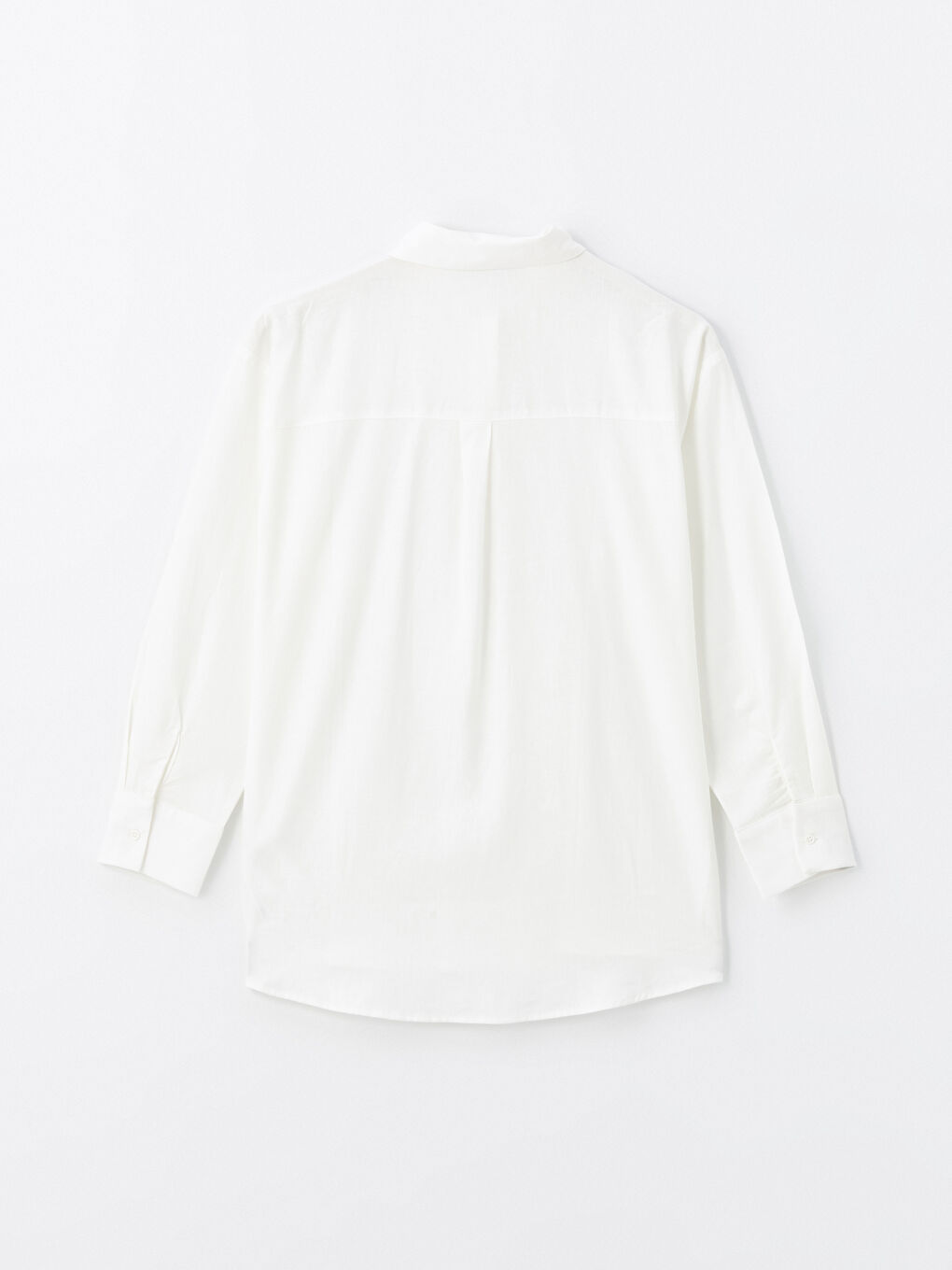 Plain Long Sleeve Linen Blend Women's Shirt -S4J111Z8-Q6K