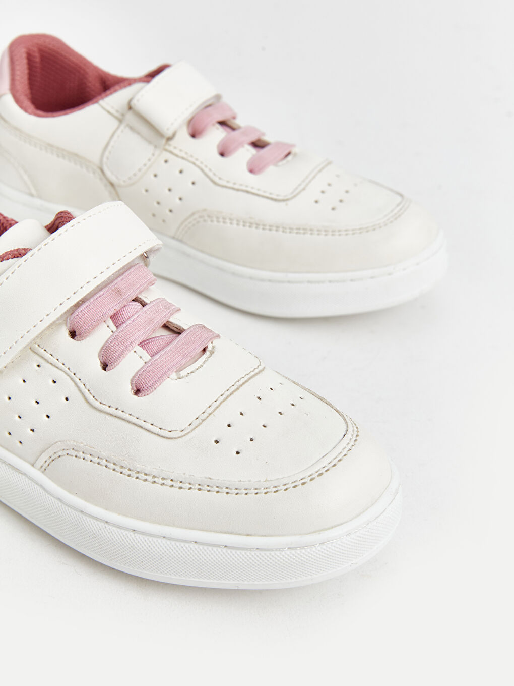 Lace-Up and Hook-and-Loop Girls' Sneakers-2