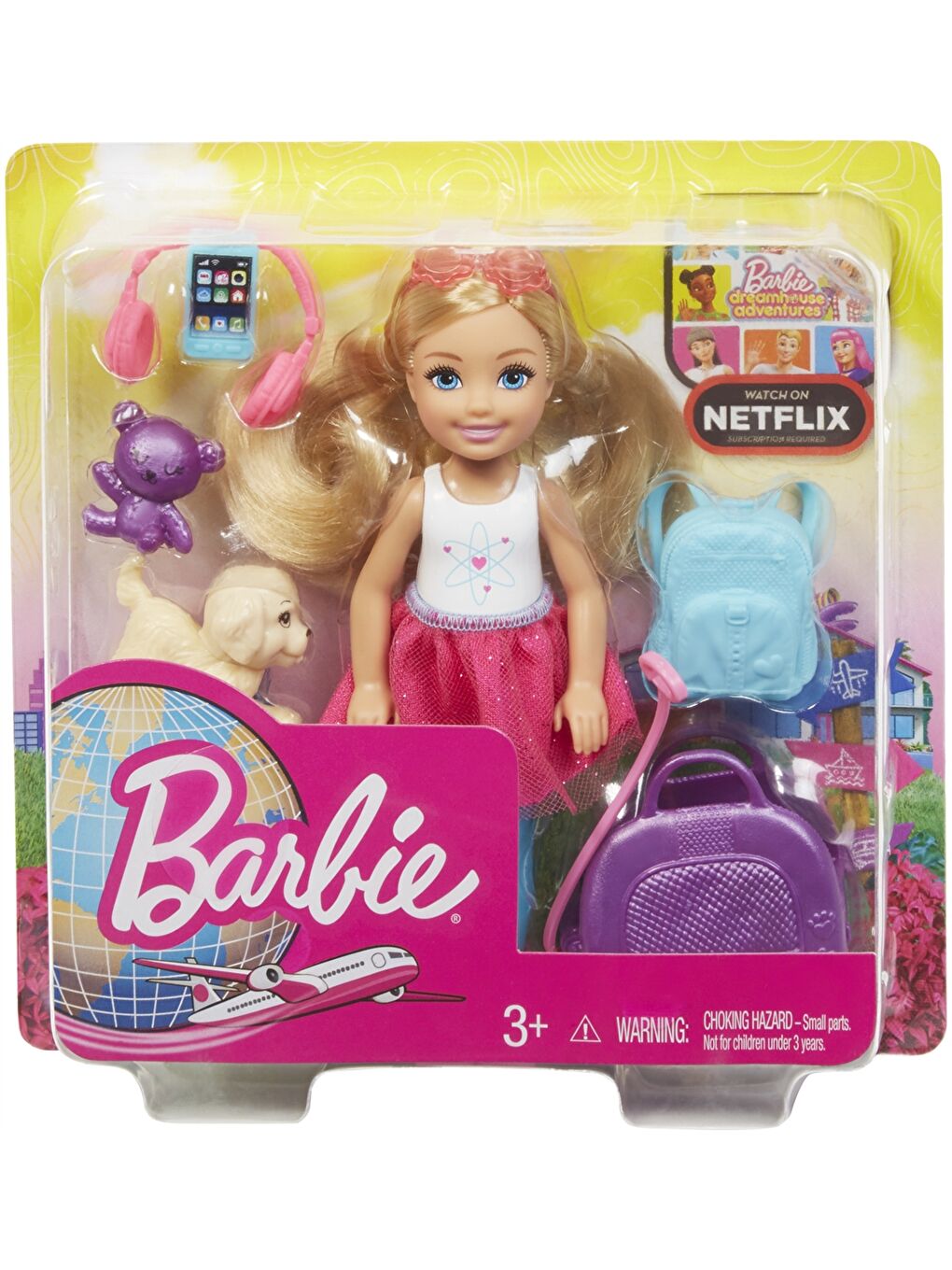 Barbie Seyahatte Chelsea ve Aksesuarları HJY17