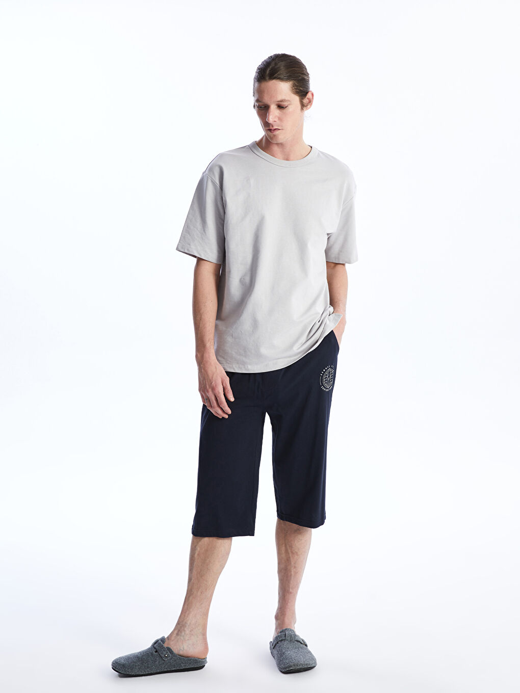 Lacivert Standart Kalıp Erkek Pijama Alt-1