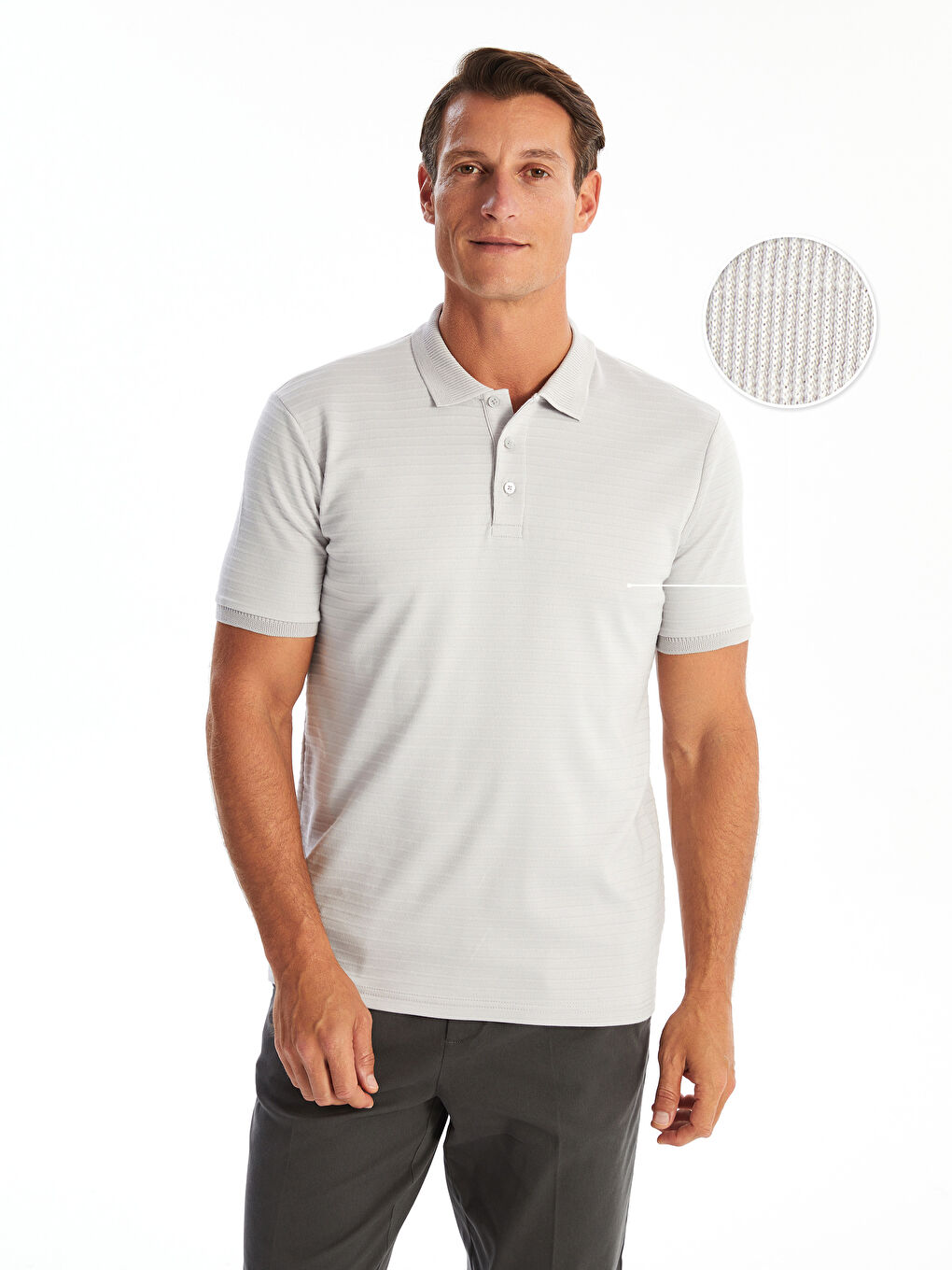 Polo Neck Short Sleeve Men's T-Shirt -S4J199Z8-YEG