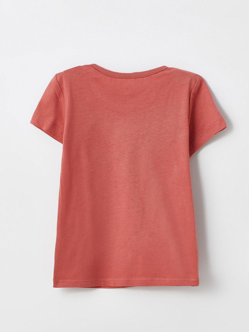 Beyaz Bisiklet Yaka Baskılı Kız Bebek Tişört 2'li-4