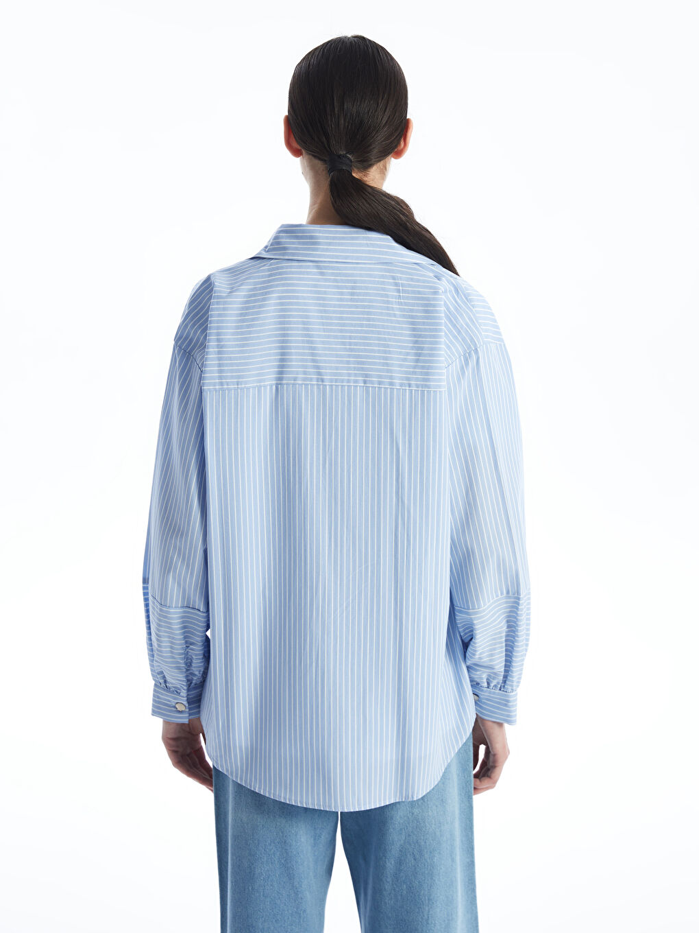 Striped Women's Shirt Tunic -S4J221Z8-LEN