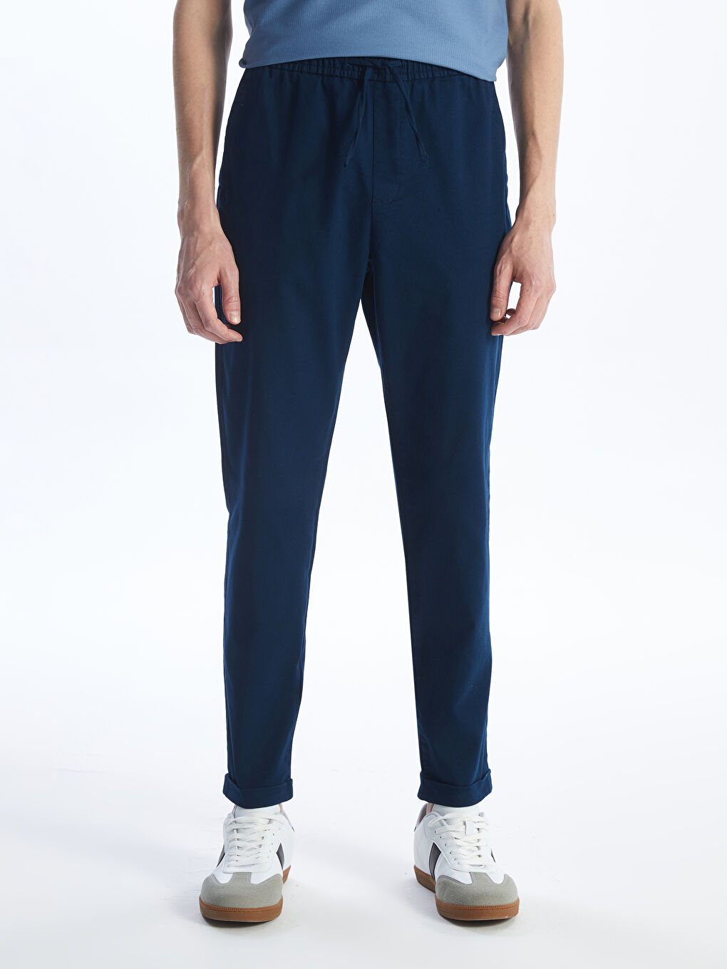 Lacivert Standart Kalıp Erkek Jogger Pantolon-2