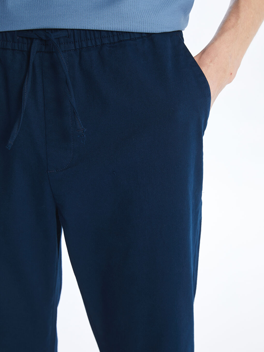 Lacivert Standart Kalıp Erkek Jogger Pantolon-4