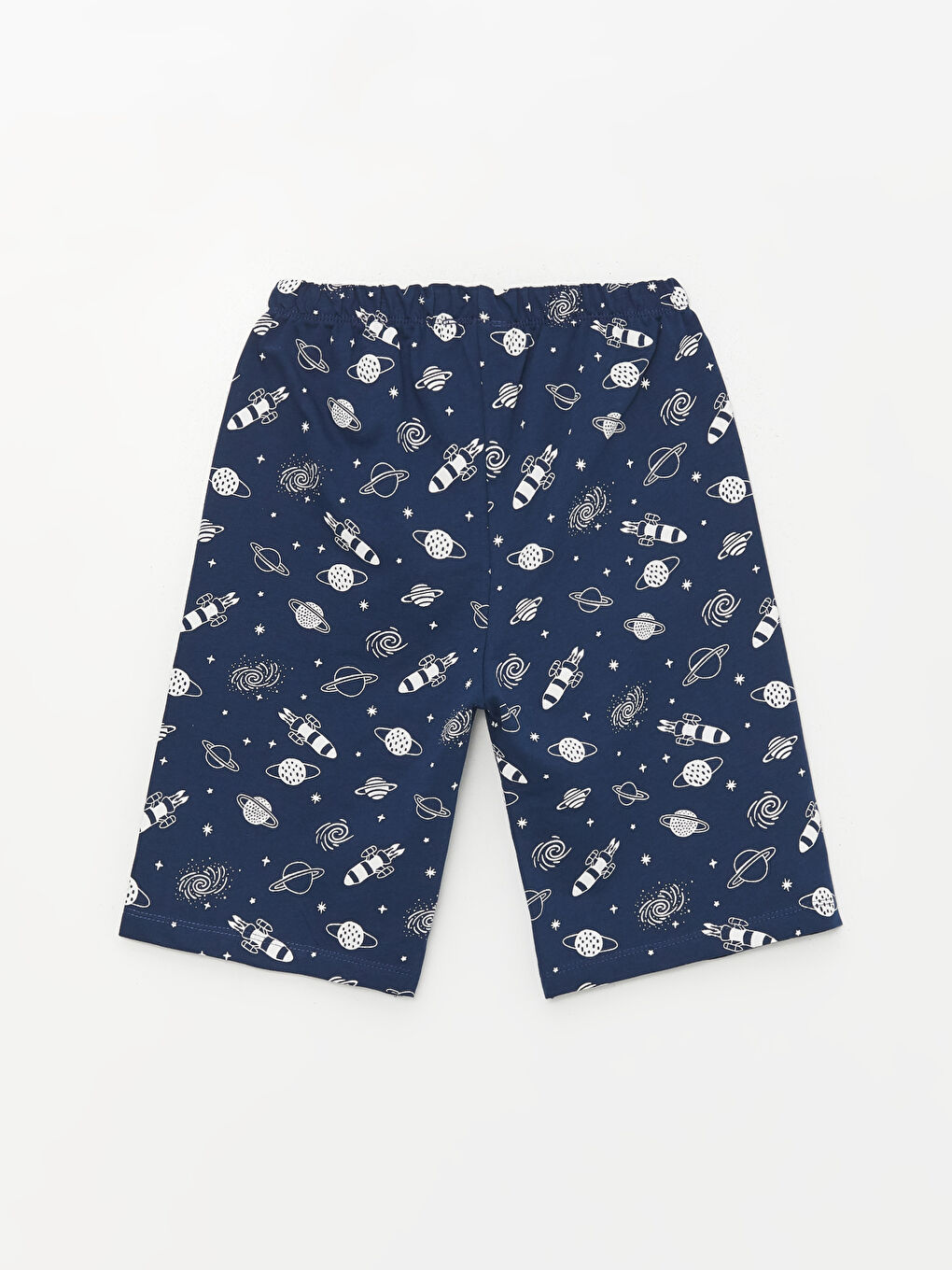 Lacivert Beli Lastikli Erkek Çocuk Şort-2