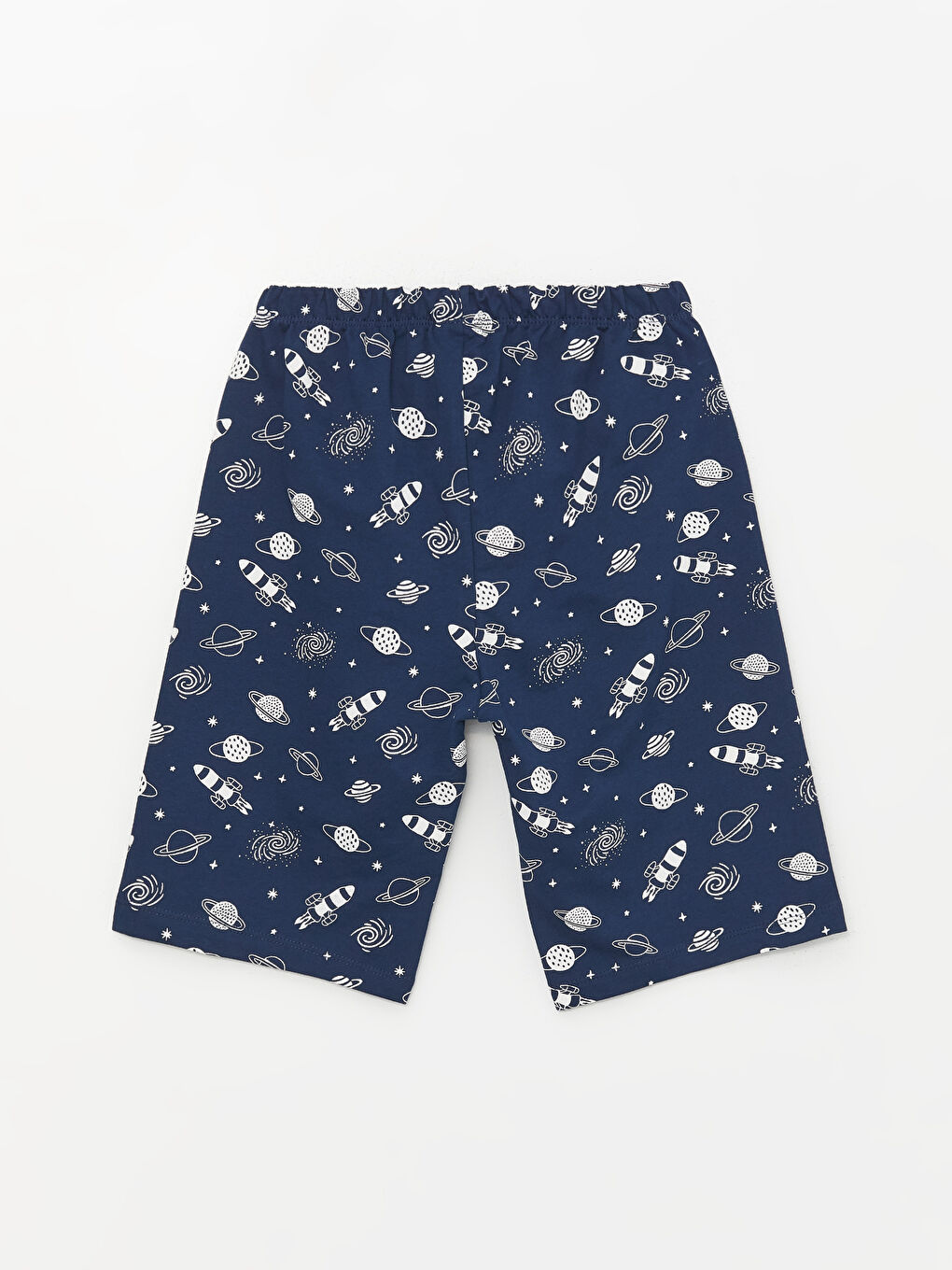 Lacivert Beli Lastikli Erkek Çocuk Şort-3