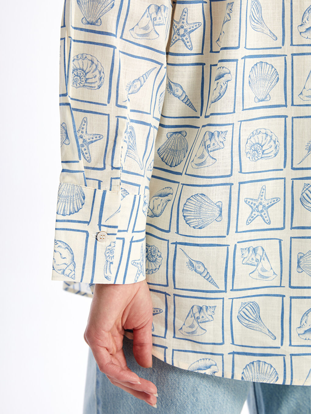 Patterned Oversize Women's Shirt Tunic-3