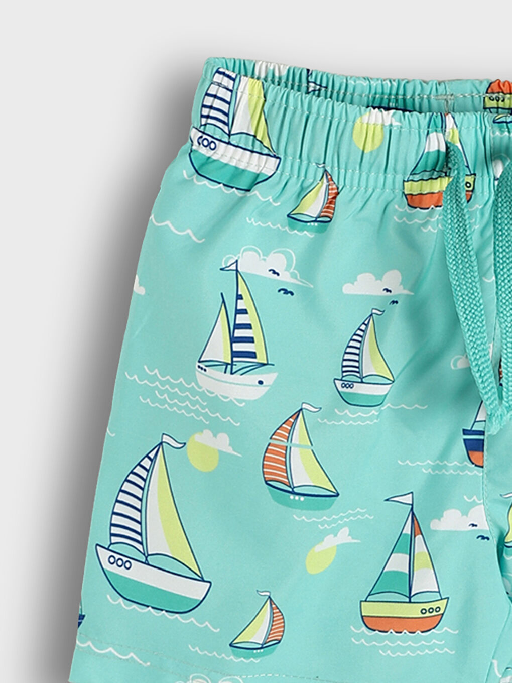 LCW Kids فانلة بدون أكمام مطبوعة بياقة دائرية وشورت سباحة للأولاد الصغار -S4J303Z1-FTH