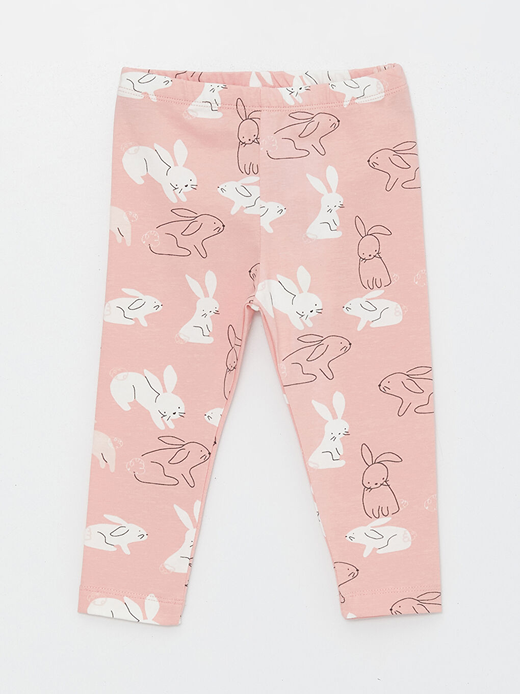 Леггинсы для малышек девочек с принтом и эластичной талией, 2 шт.-1