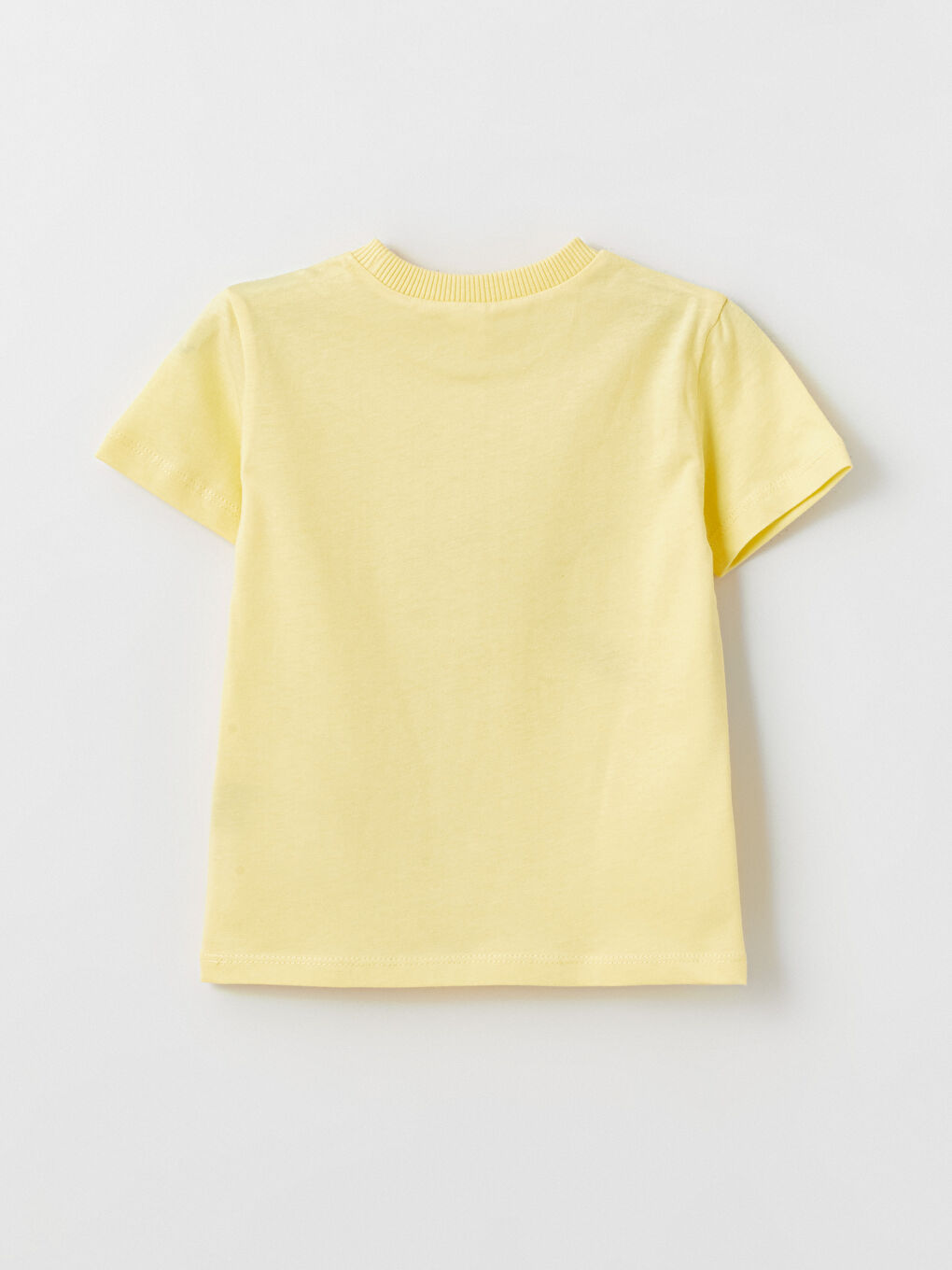 Beyaz Bisiklet Yaka Kısa Kollu Baskılı Erkek Bebek Tişört 2'li-2