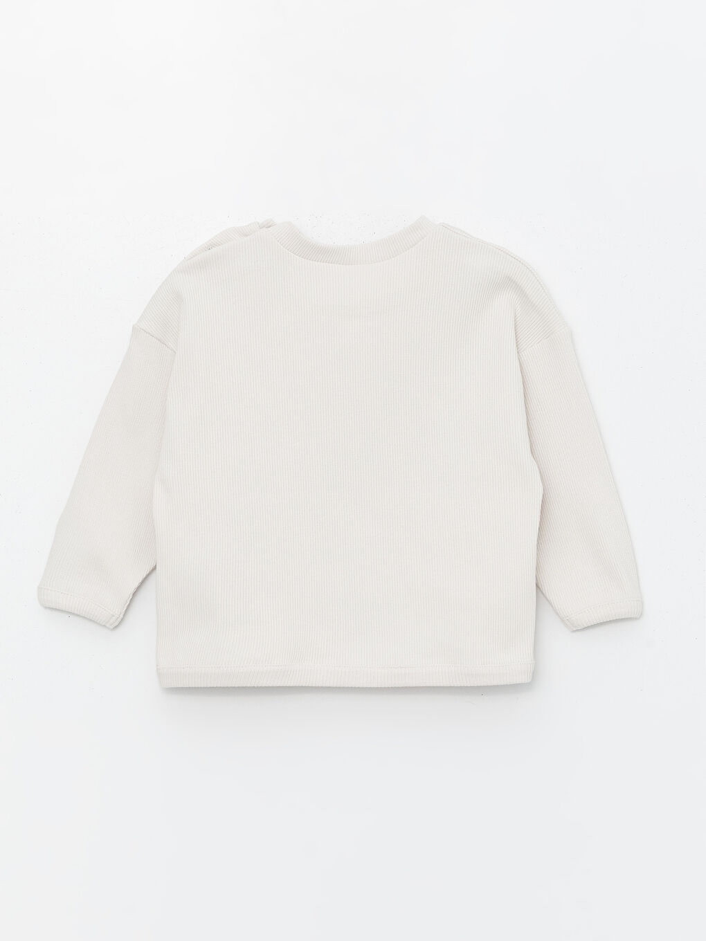 Bej Bisiklet Yaka Uzun Kollu Kız Bebek Sweatshirt ve Tayt 2'li Takım-2