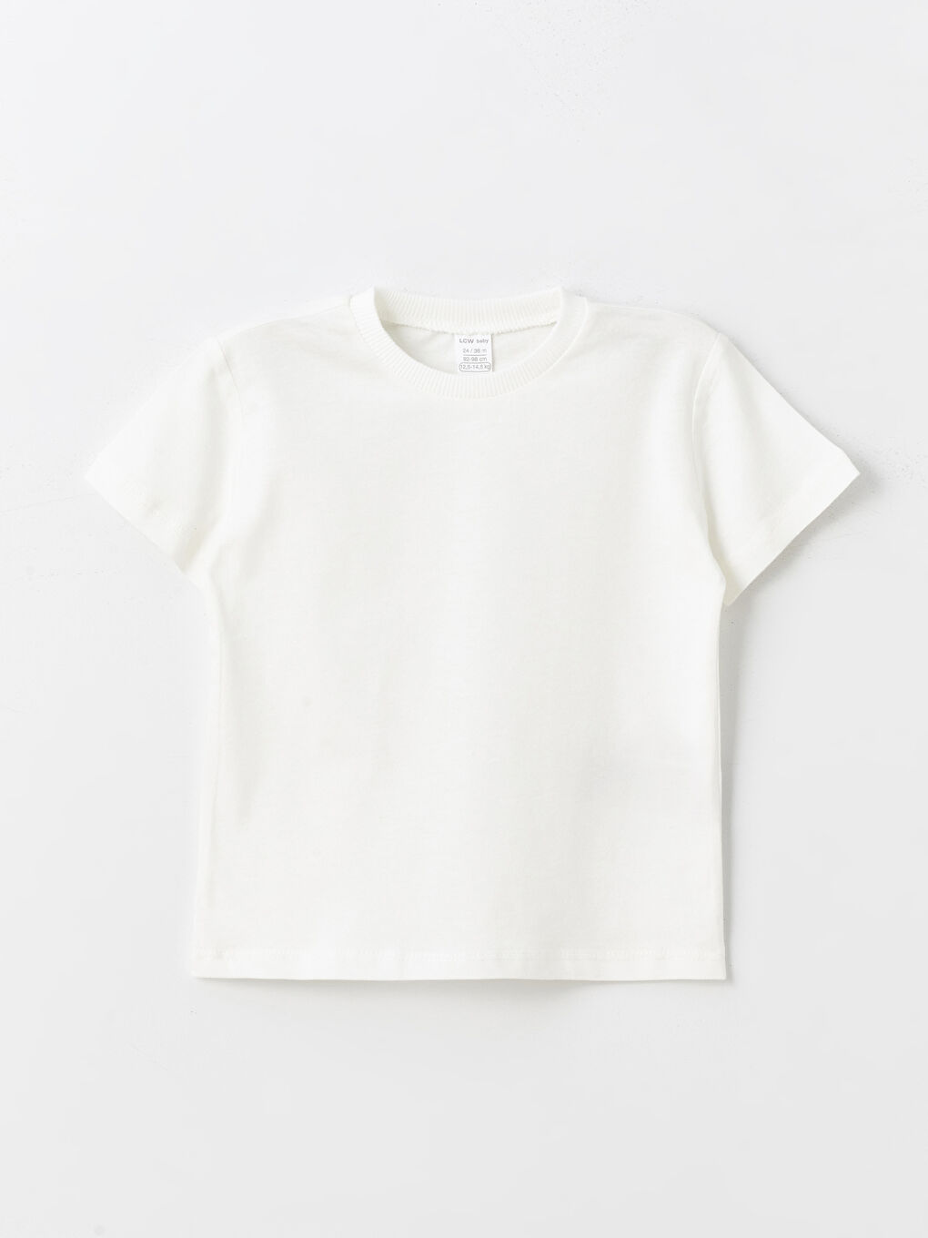 Beyaz Bisiklet Yaka Çizgili Erkek Bebek Tişört