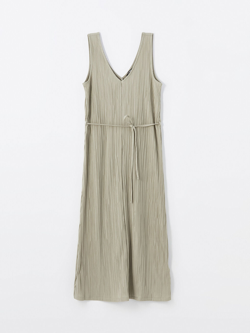 LCWAIKIKI Classic Women's V Neck Plain Dress -S4J419Z8-GNZ
