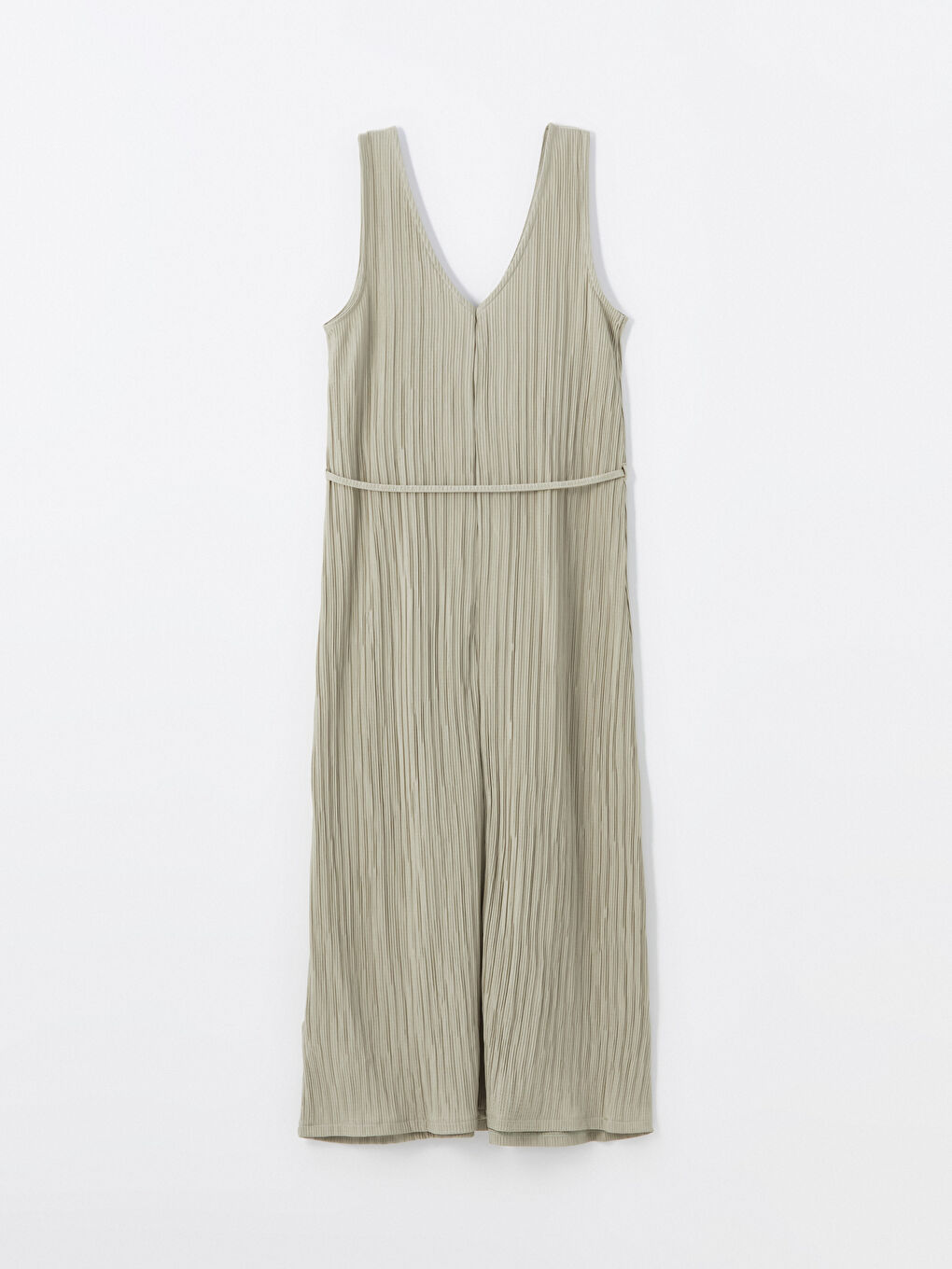 LCWAIKIKI Classic Women's V Neck Plain Dress -S4J419Z8-GNZ