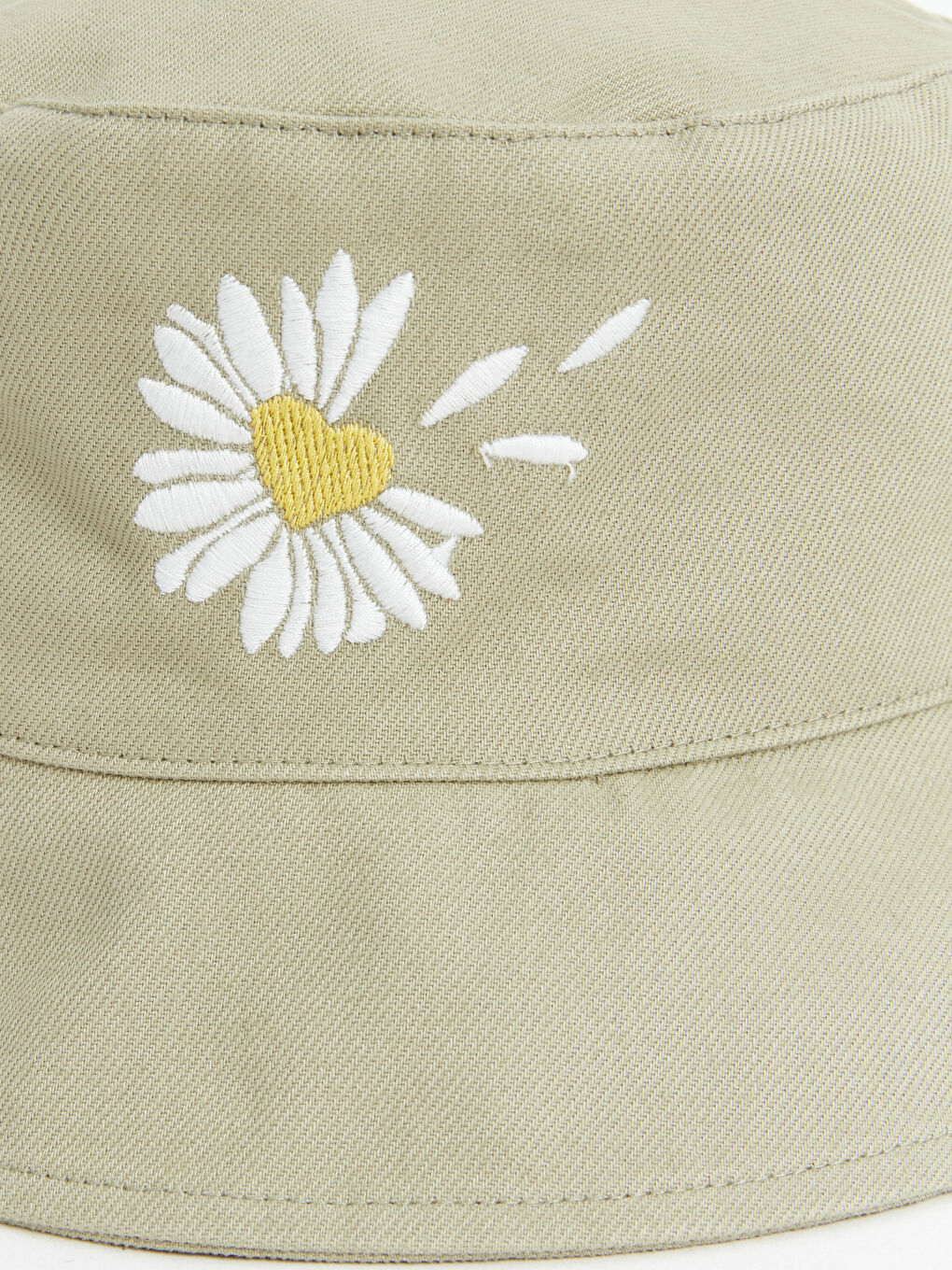 Yeşil Çiçek Baskılı Kadın Bucket Şapka-2