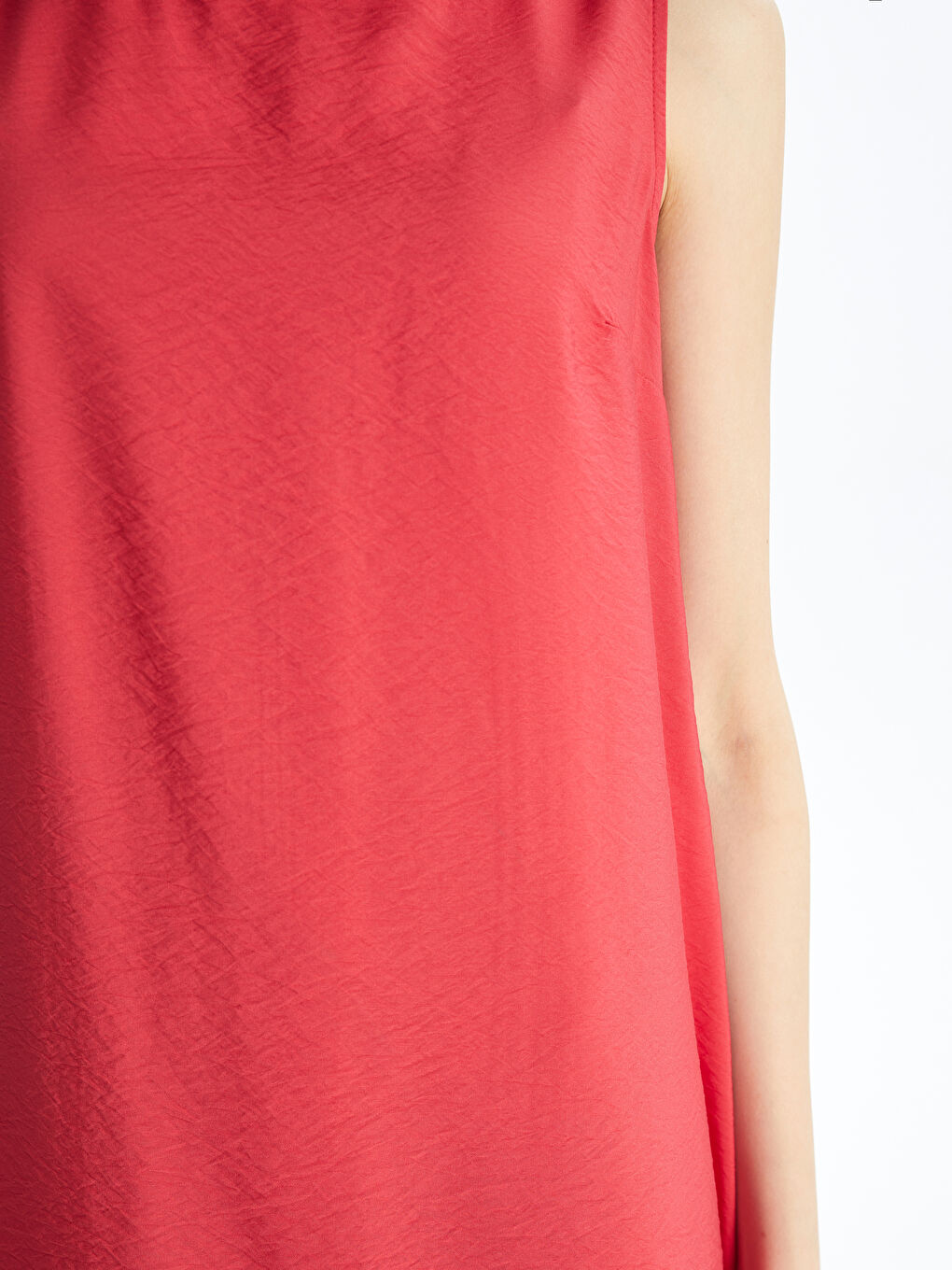 Women's Crew Neck Plain Dress-2