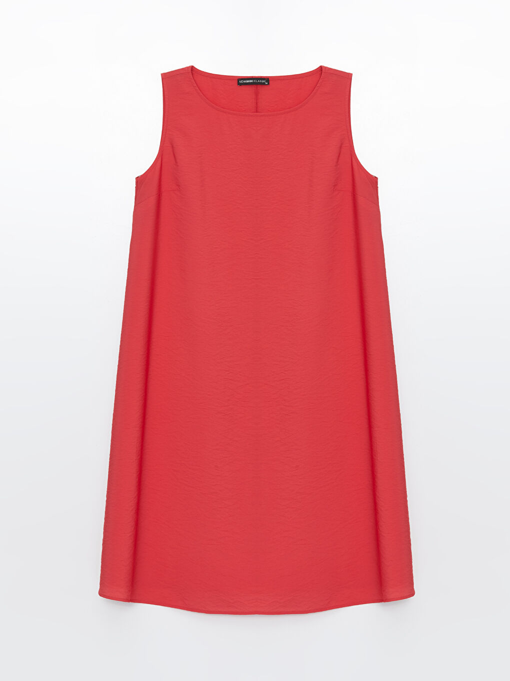 Women's Crew Neck Plain Dress-4