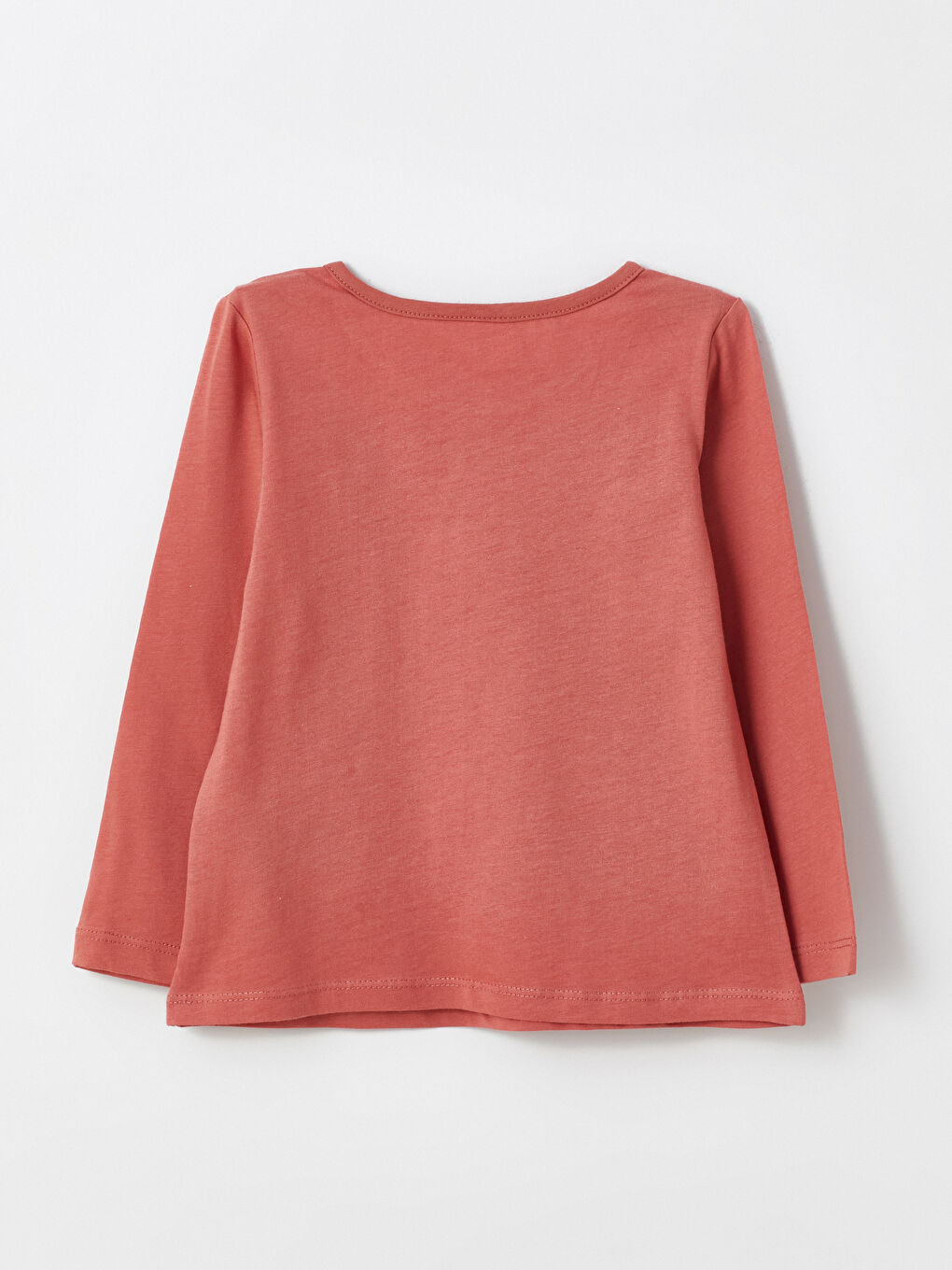 Beyaz Bisiklet Yaka Uzun Kollu Kız Bebek Tişört 2'li-2