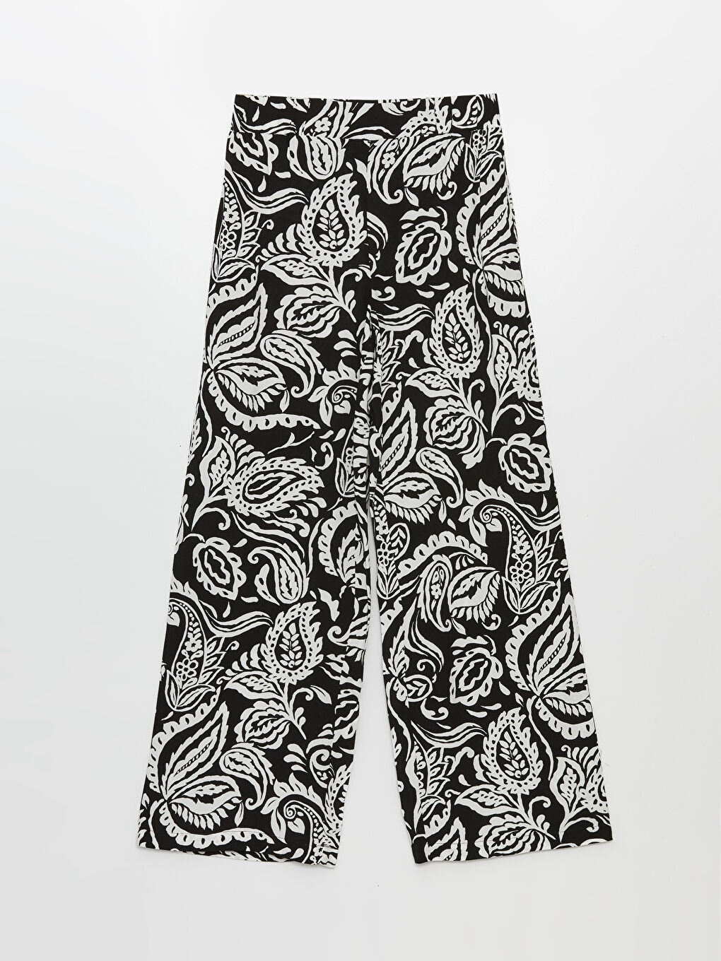 Elasticated Waist Patterned Women's Palazzo Trousers -S4J600Z8-SW7