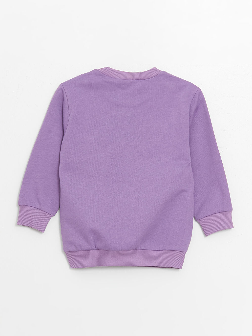 Mor Bisiklet Yaka Uzun Kollu Basic Kız Bebek Sweatshirt ve Eşofman Altı 2'li Takım-4