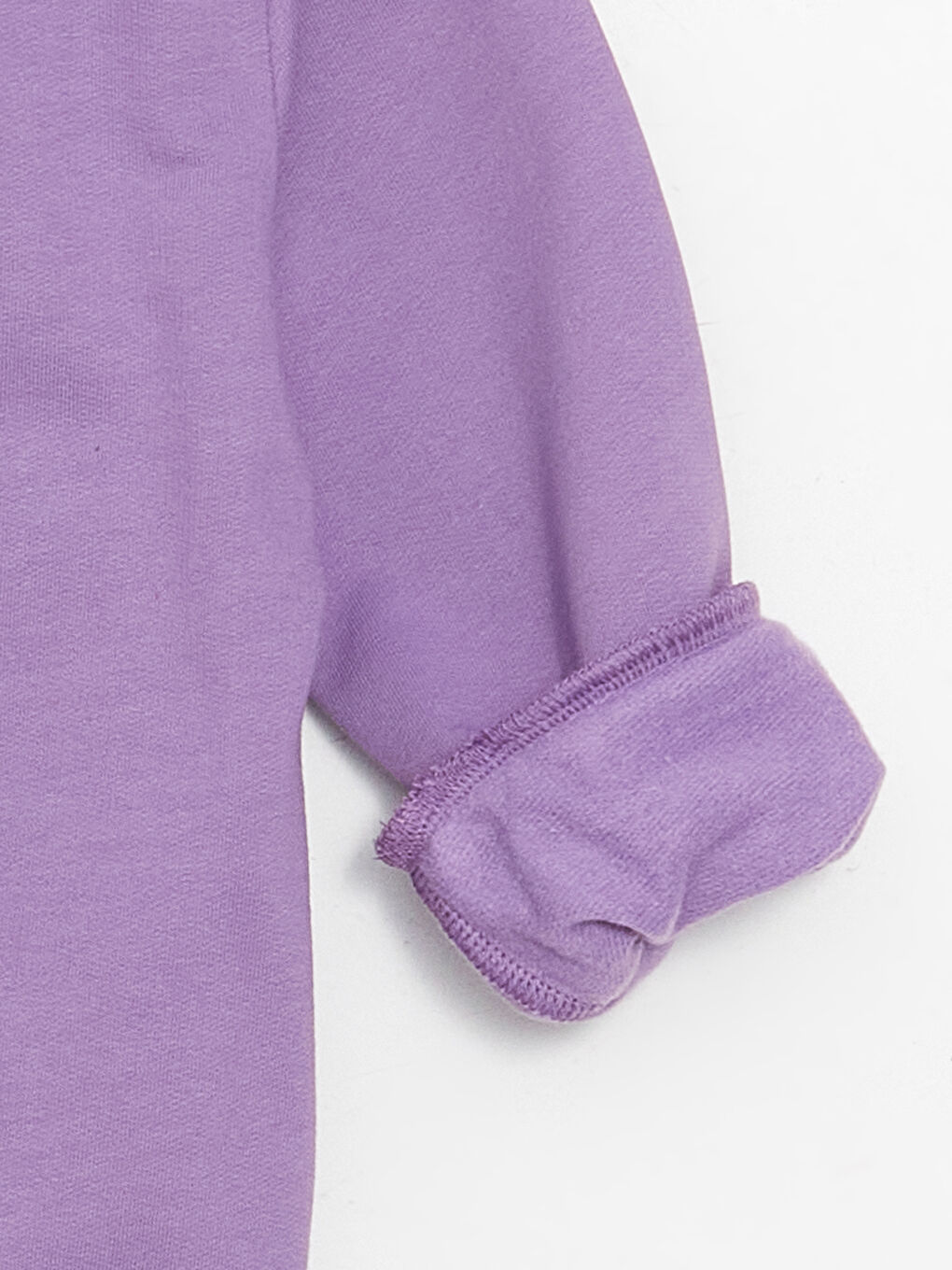 Mor Bisiklet Yaka Uzun Kollu Basic Kız Bebek Sweatshirt ve Eşofman Altı 2'li Takım-7
