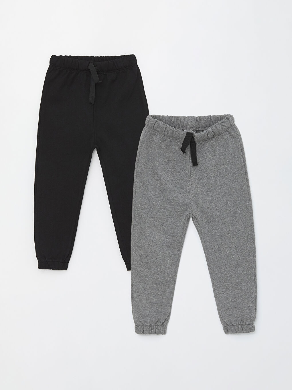 Gri Beli Lastikli Basic Erkek Bebek Jogger Eşofman Alt 2'li