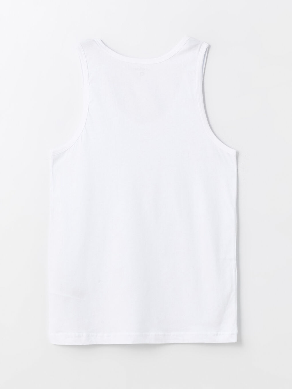 Beyaz U Yaka Penye Erkek Atlet 2'li-11