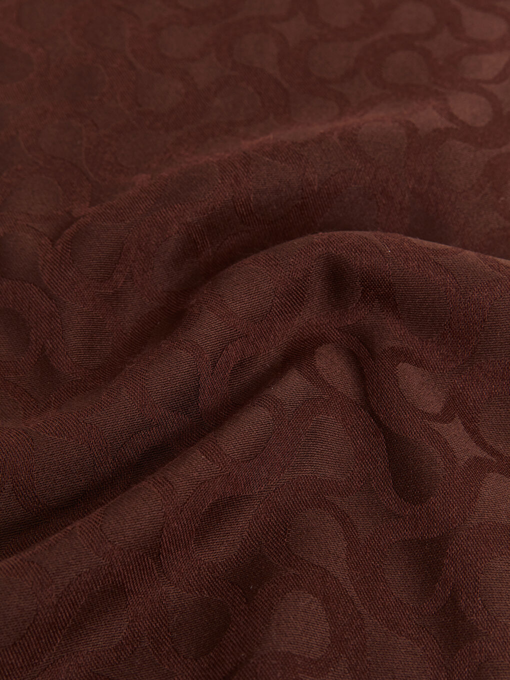 Kahverengi Düz Dokuma Kadın Şal-2