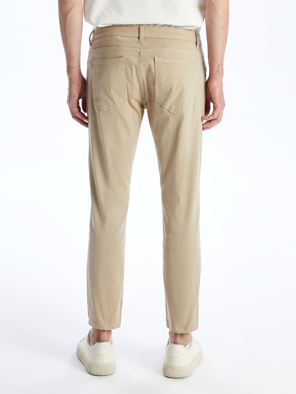 Bej Slim Fit Erkek Pantolon-3