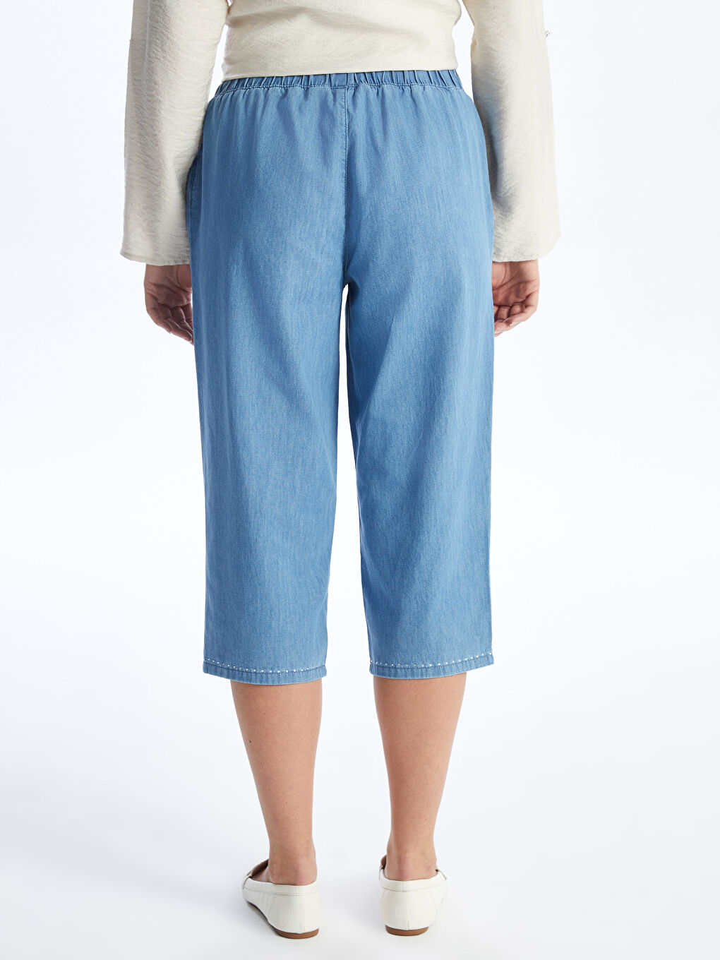 PLAVA Teksas kapri pantalone Žene -S4J728Z8-563