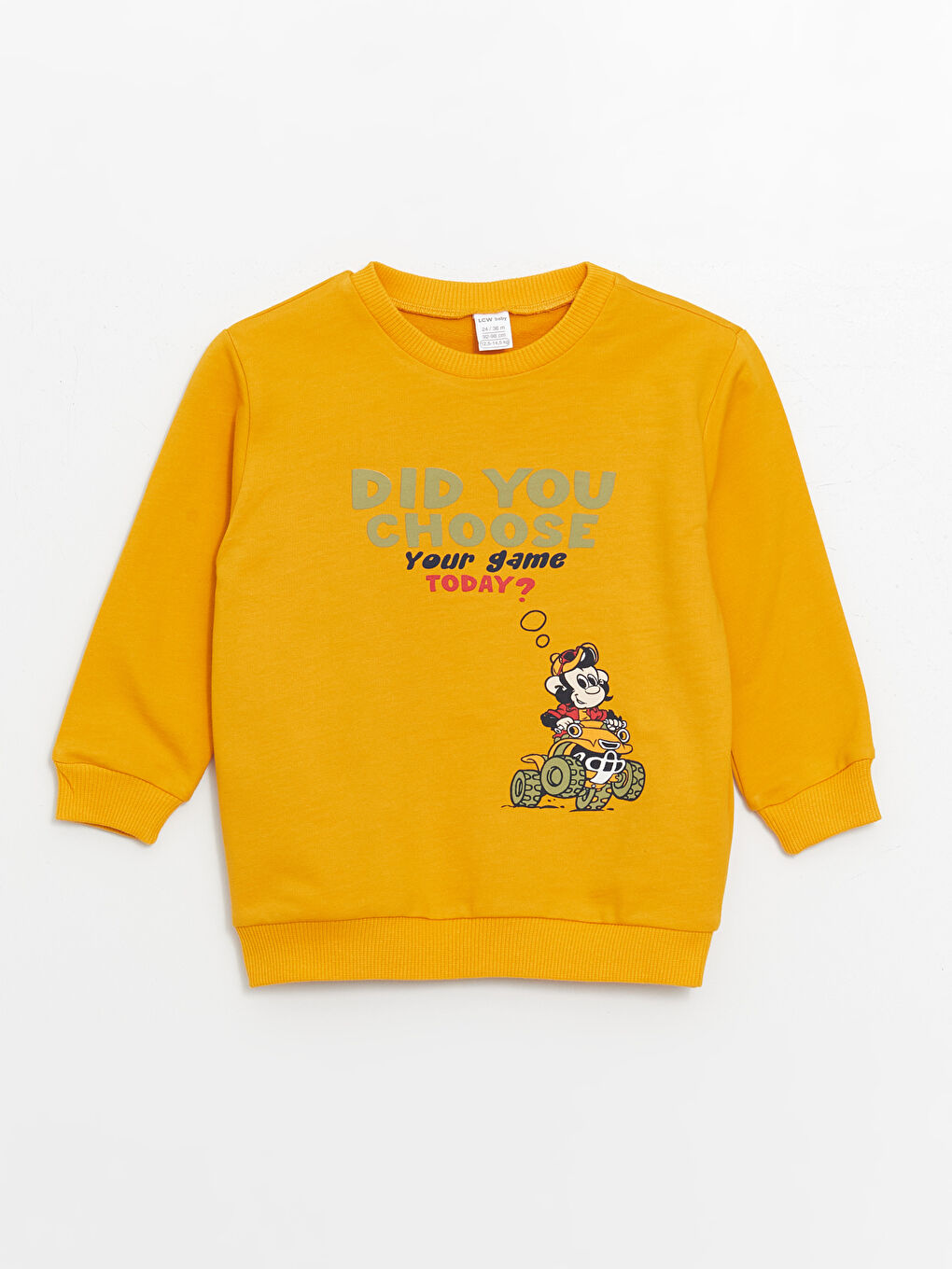 LCW Kids Crew Neck Long Sleeve Printed Baby Boys' Sweatshirt -S4J744Z1-FNK