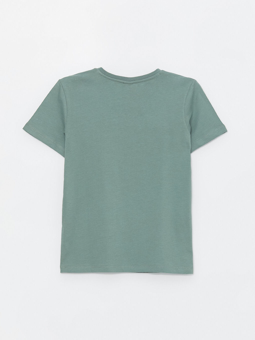 Yeşil Bisiklet Yaka Baskılı Kısa Kollu Erkek Çocuk Tişört-5