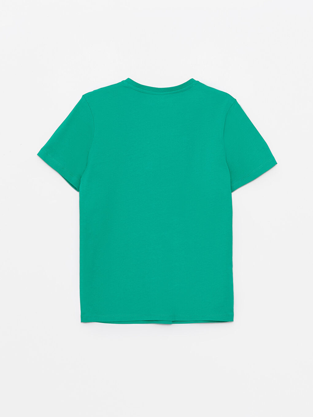 Yeşil Bisiklet Yaka Baskılı Kısa Kollu Erkek Çocuk Tişört-4