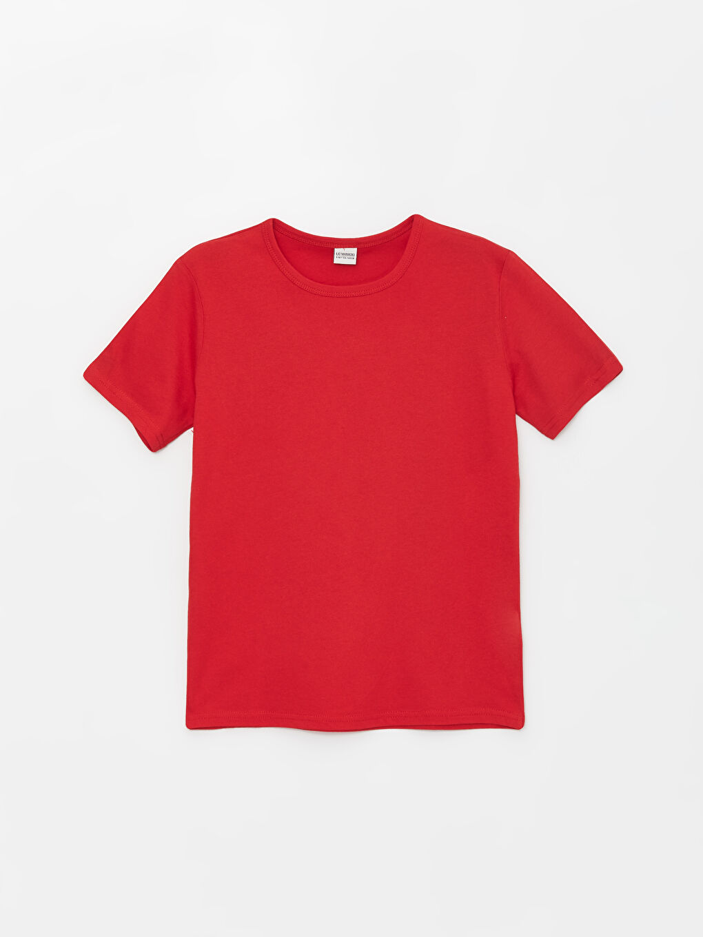 Kırmızı Bisiklet Yaka Basic Kısa Kollu Erkek Çocuk Tişört-4