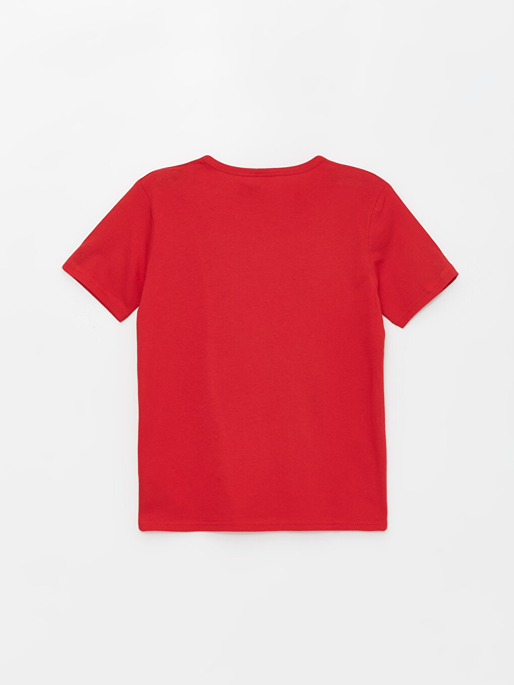 Kırmızı Bisiklet Yaka Basic Kısa Kollu Erkek Çocuk Tişört-5