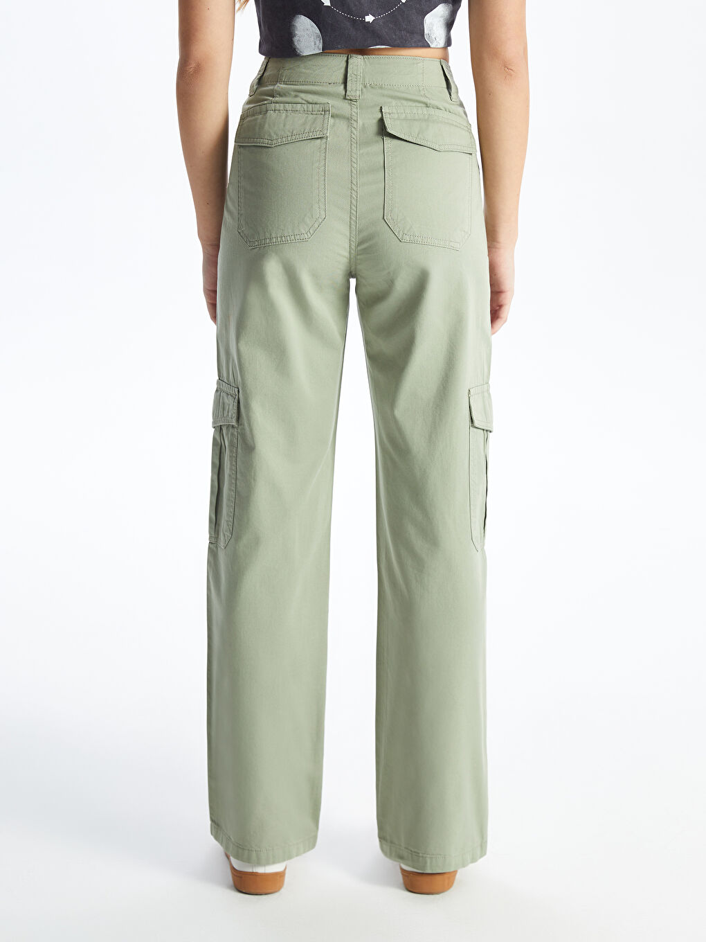 Standard Fit Gabardine Women's Cargo Pants -S4J787Z8-VKZ