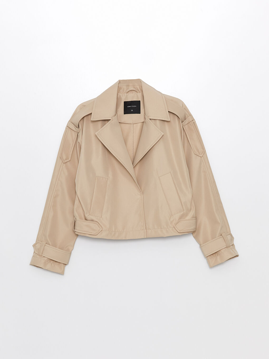 Women's Double Breasted Collar Plain Trench Coat -S4J800Z8-YHG