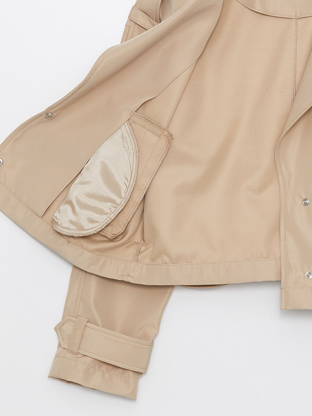 Women's Double Breasted Collar Plain Trench Coat -S4J800Z8-YHG