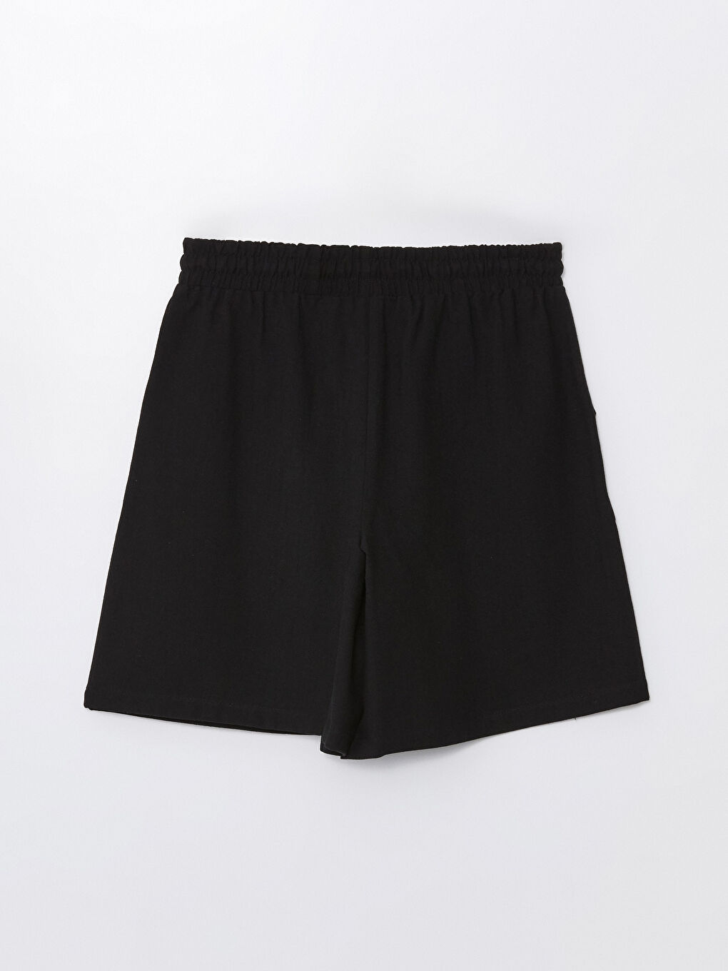 Plain Linen Blend Women's Shorts with Elastic Waist -S4J804Z8-CVL