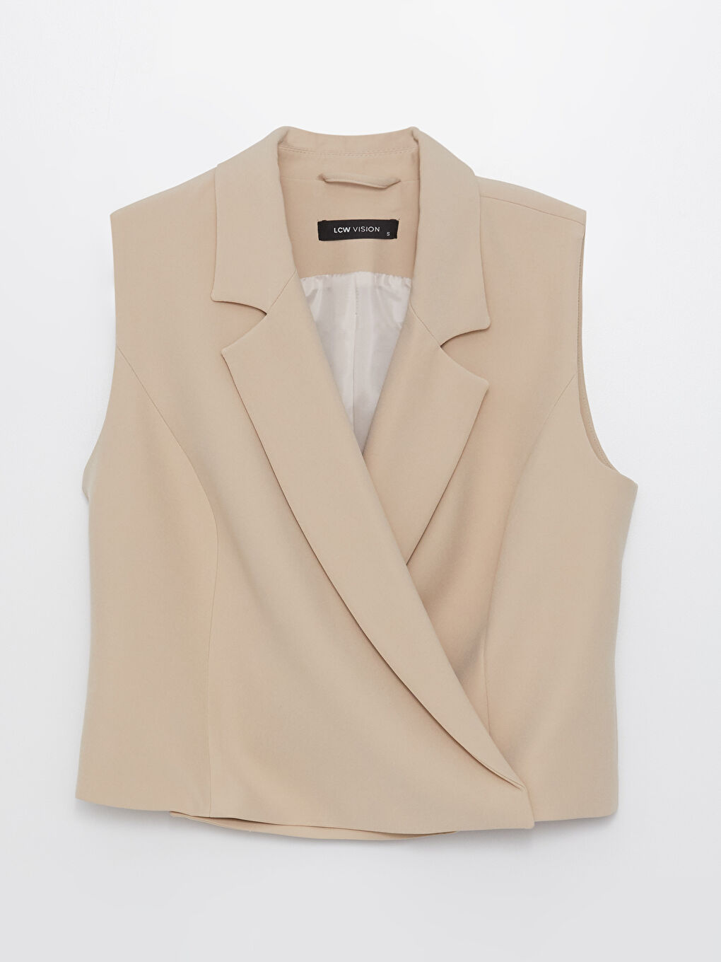 Women's Double Breasted Plain Classic Waistcoat -S4J806Z8-YHG