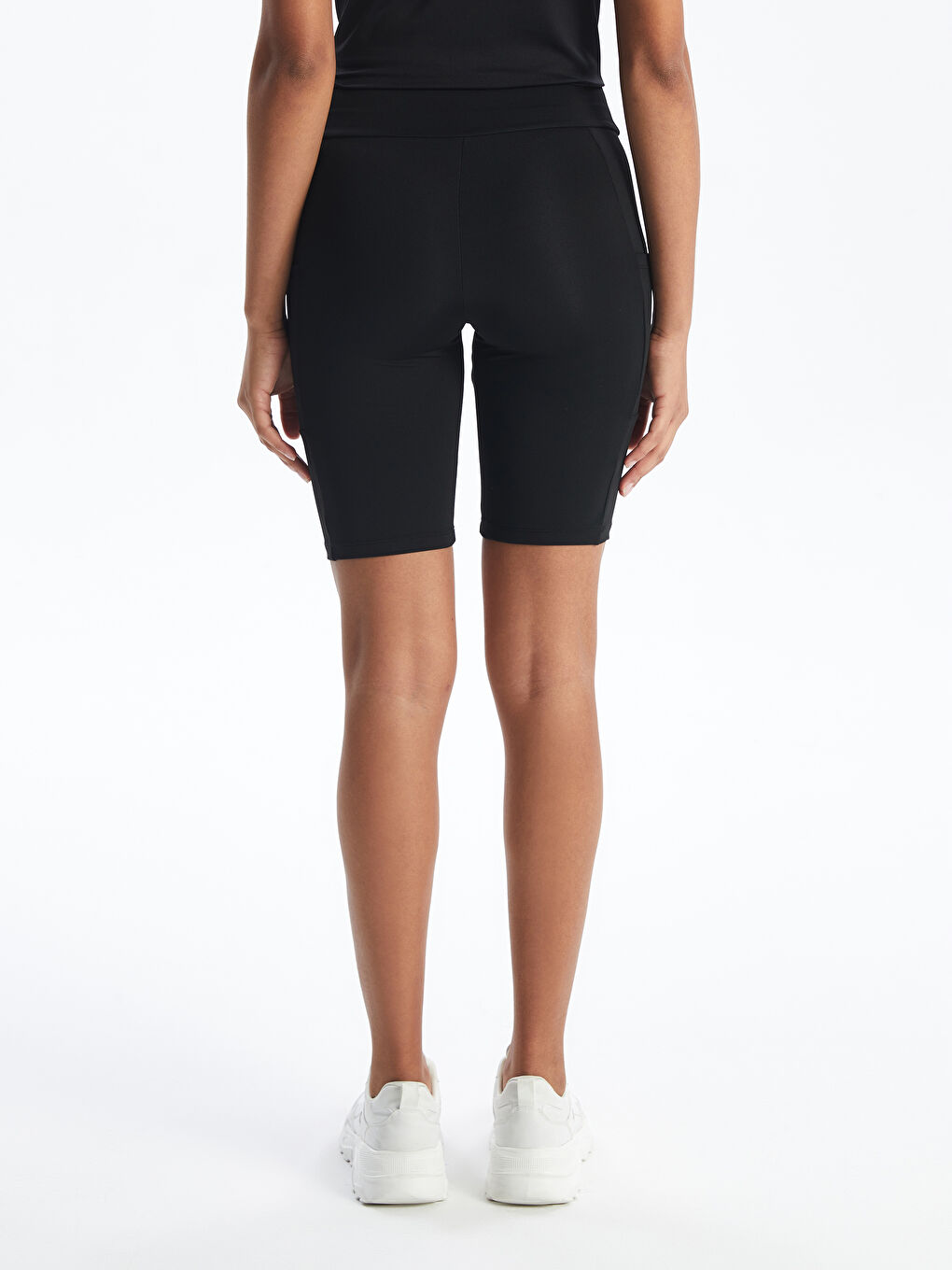 Women's Extra Narrow Fit Plain Shorts Tights with Elastic Waist -S4J818Z8-CVL