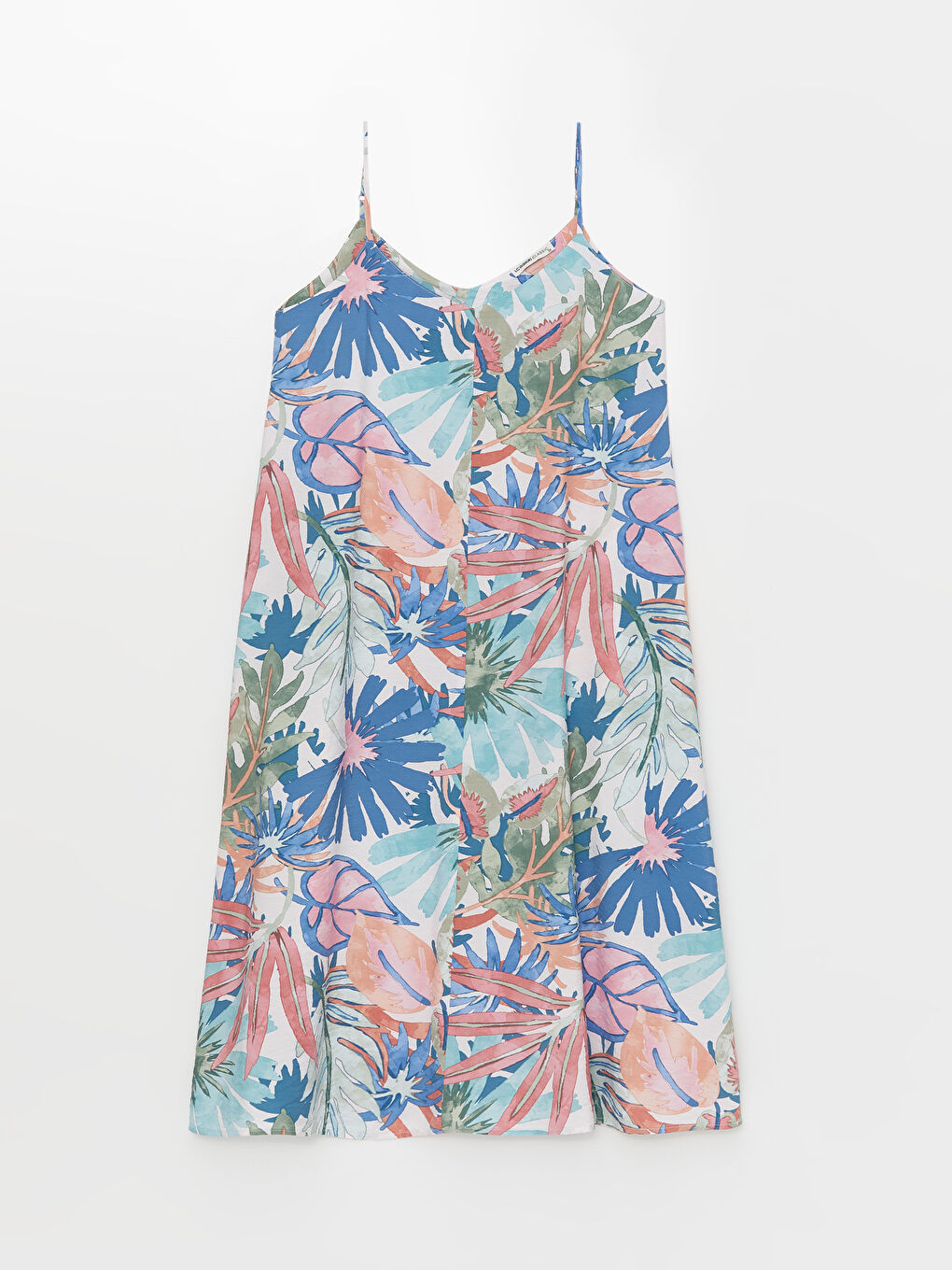 LCWAIKIKI Classic Robe à fines bretelles florale encolure en V pour Femmes -S4J820Z8-F9C