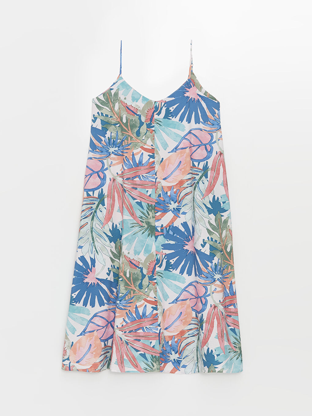 LCWAIKIKI Classic Robe à fines bretelles florale encolure en V pour Femmes -S4J820Z8-F9C