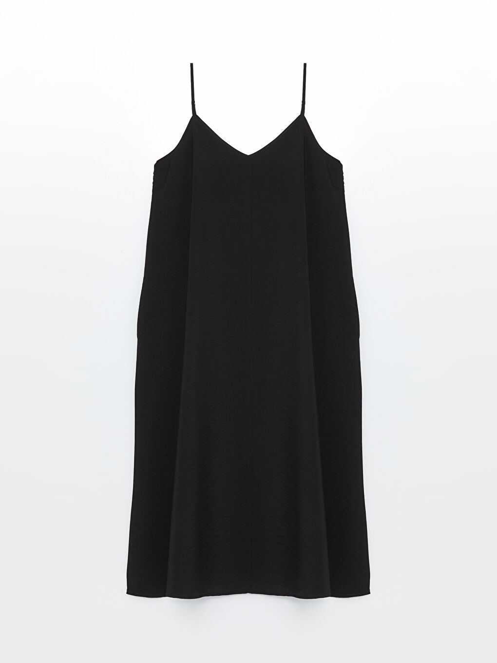 V Neck Plain Strappy A Form Women's Dress -S4J821Z8-CVL