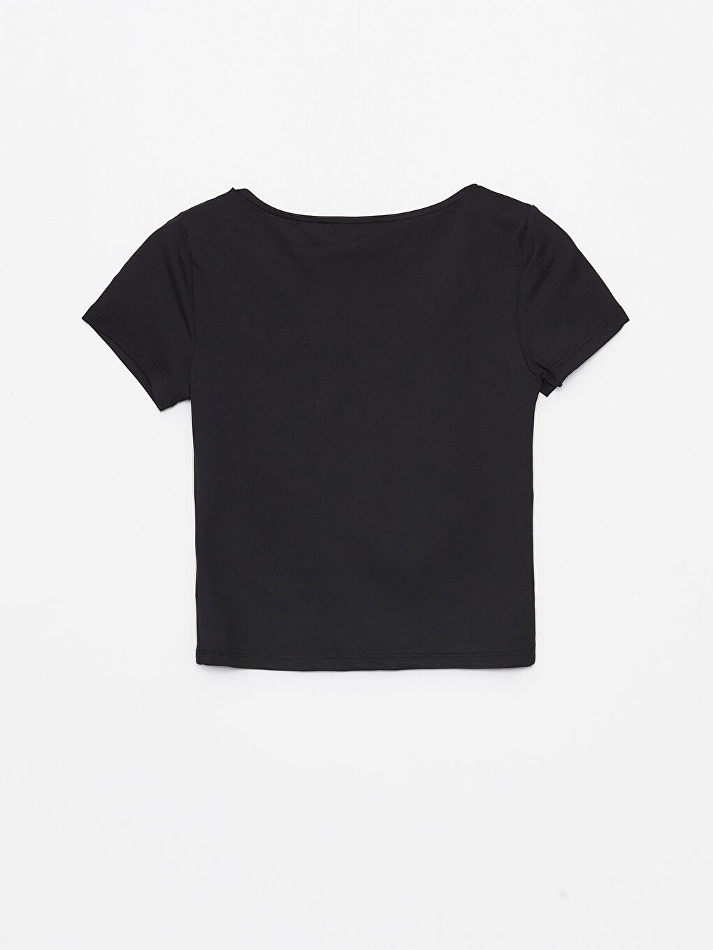 Square Collar Straight Short Sleeve Women's Crop -S4J834Z8-CVL