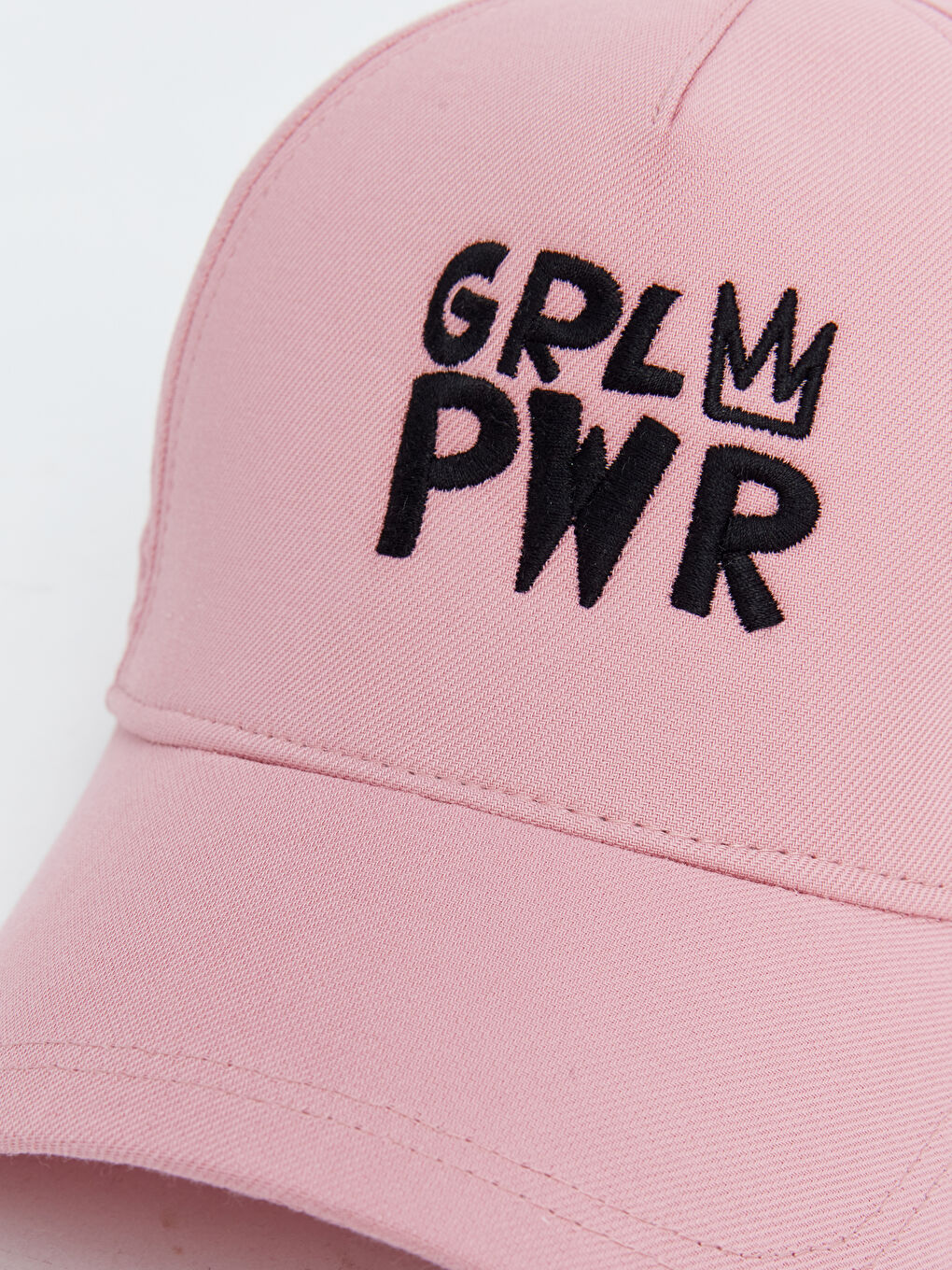 LCW ECO Pembe Yazı Nakışlı Kız Çocuk Kep Şapka - 3